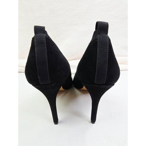 Vince Camuto Sz 10M Womens Black Suede Leather Harinta Slip On Pointed Toe Pumps - Picture 12 of 13